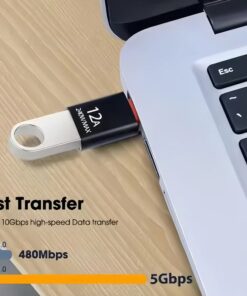 Adaptateur USB-C vers USB 3.0 avec témoin lumineux OTG, vue de face