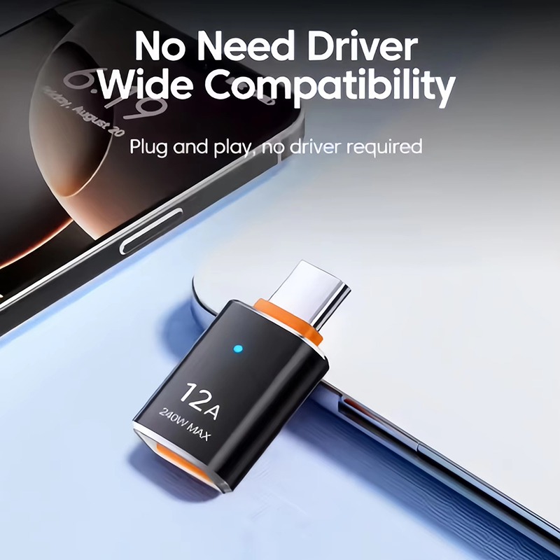 Adaptateur USB-C vers USB 3.0 avec témoin lumineux OTG Adaptateur USB-C vers USB 3.0 avec témoin lumineux OTG, detail