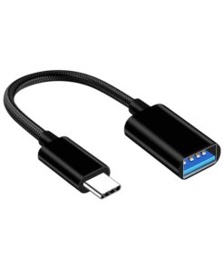 Adaptateur USB-C vers USB 3.0 femelle OTG de 25 cm, vue de face