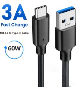 Adaptateur USB-C vers USB-A 10 Gbit/s, quatre longueurs, vue de face