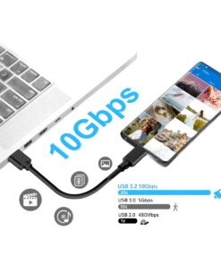 Adaptateur USB-C vers USB-A 10 Gbit/s, quatre longueurs, detail