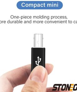 Adaptateur USB-C vers USB-A en aluminium, deux teintes, vue de face