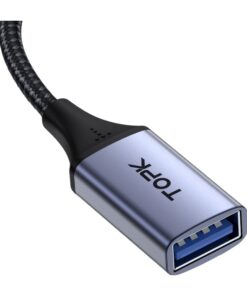 Adaptateur USB-C vers USB-A femelle pour clé ou souris, vue de face