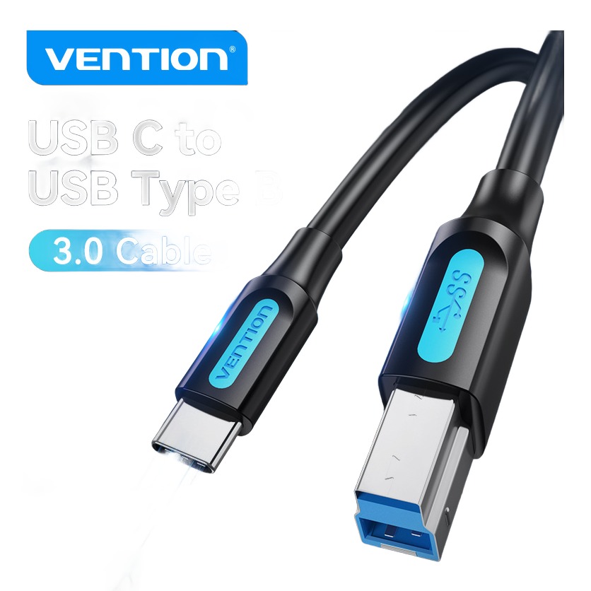 Adaptateur USB-C vers USB-B pour imprimante et scanner Adaptateur USB-C vers USB-B pour imprimante et scanner, vue de trois quarts