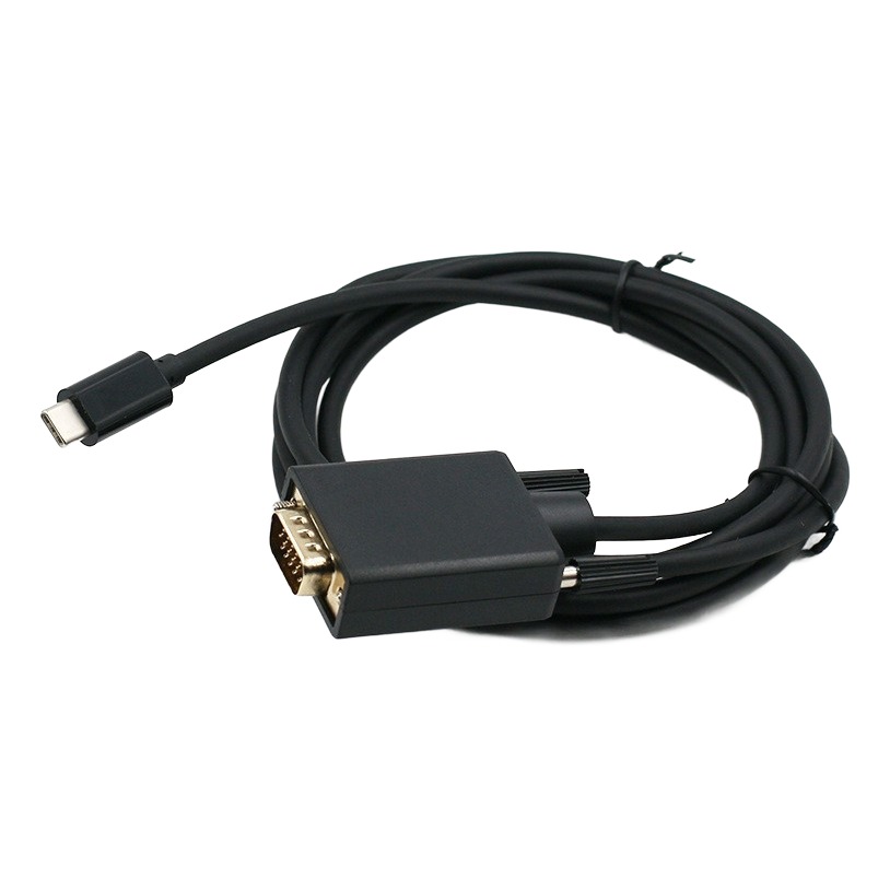 Adaptateur USB-C vers VGA, en câble de 1,8 m ou court Adaptateur USB-C vers VGA, en câble de 1,8 m ou court, vue de face