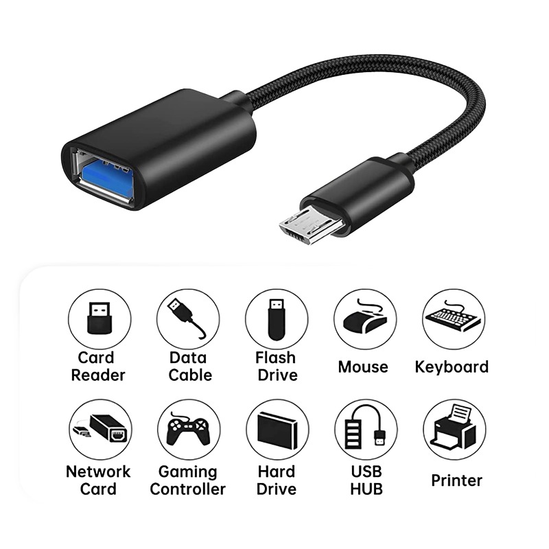 Adaptateur USB OTG micro USB mâle vers USB femelle Adaptateur USB OTG micro USB mâle vers USB femelle, detail