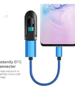 Adaptateur USB OTG micro USB mâle vers USB femelle, vue arriere