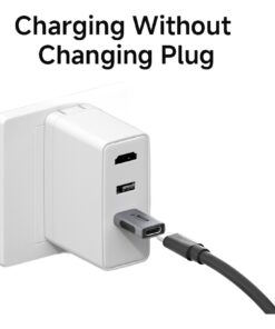 Adaptateur USB USB c 10 Gbit par seconde et 60 watts, vue de face