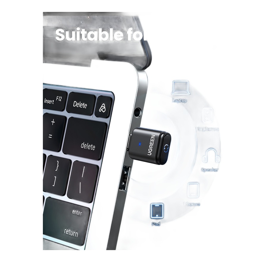 Adaptateur USB USB c, adaptateur USB bluetooth emetteur audio sans fil Adaptateur USB USB c, adaptateur USB bluetooth emetteur audio sans fil, vue de face