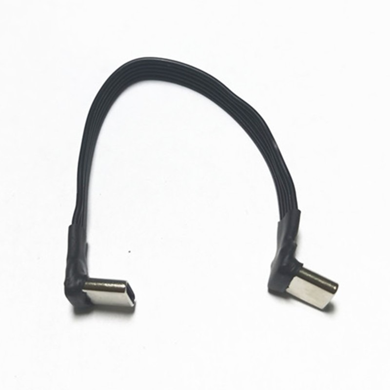 Adaptateur USB USB c coude a 90 degres souple Adaptateur USB USB c coude a 90 degres souple, vue de face