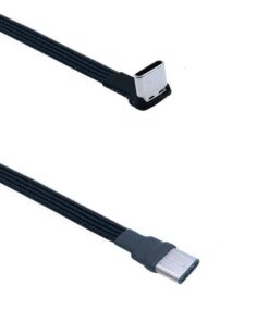 Adaptateur USB USB c coude a 90 degres souple, vue arriere