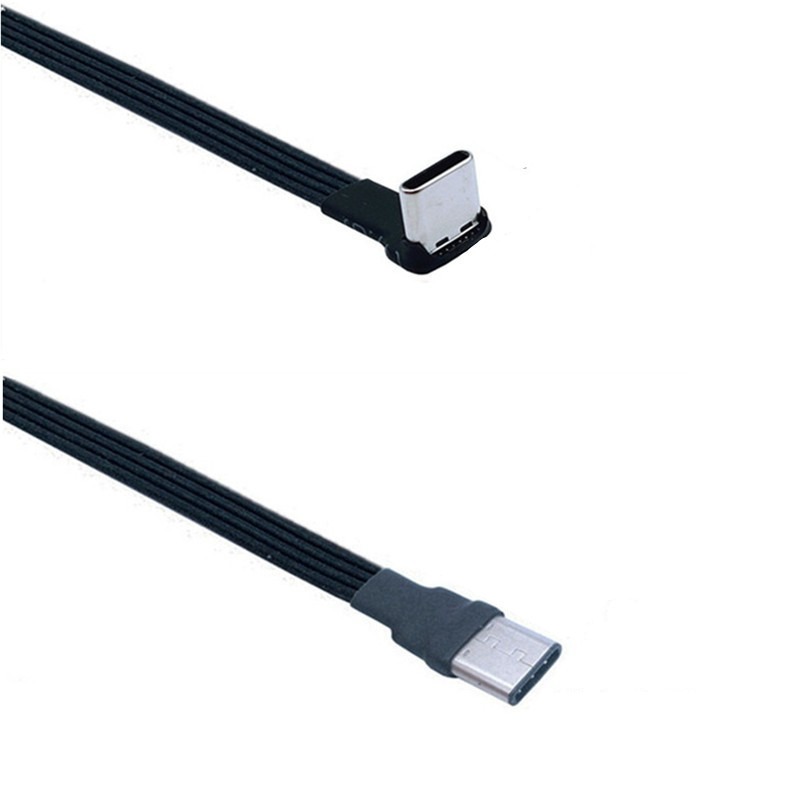 Adaptateur USB USB c coude a 90 degres souple Adaptateur USB USB c coude a 90 degres souple, vue arriere
