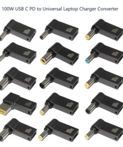 Adaptateur USB USB C de charge 100 W à embout d'alimentation, vue de trois quarts