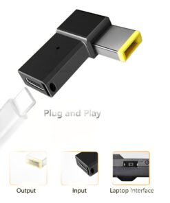 Adaptateur USB USB C de charge 100 W à embout d'alimentation, vue de face