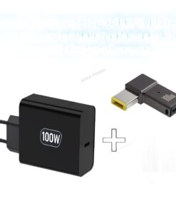 Adaptateur USB USB C de charge 100 W à embout d'alimentation, vue arriere