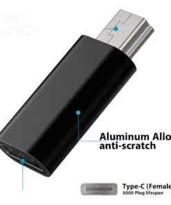Adaptateur USB USB C femelle vers mini USB mâle, format court, vue principale