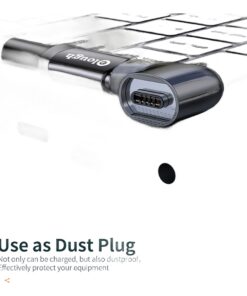 Adaptateur USB USB c magnétique coudé, charge 120 W, vue de face