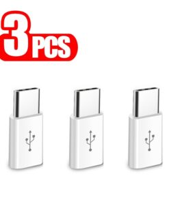 Adaptateur USB USB C, micro USB femelle vers type C mâle, lot de trois, detail