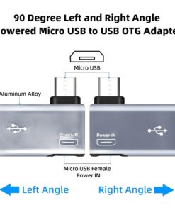 Adaptateur USB USB c OTG coude pour cle Fire TV, vue de face