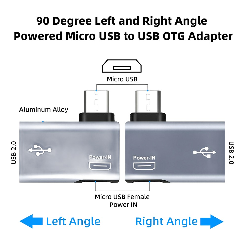 Adaptateur USB USB c OTG coude pour cle Fire TV Adaptateur USB USB c OTG coude pour cle Fire TV, vue de face