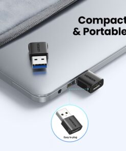 Adaptateur USB USB c OTG par lot de deux ou trois, vue de trois quarts