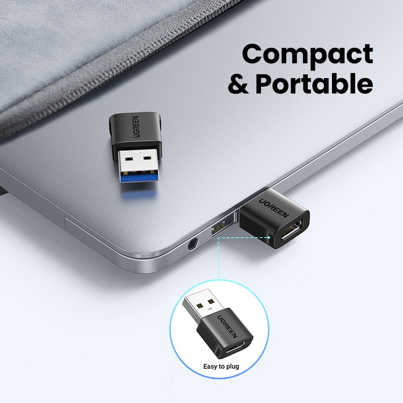 Adaptateur USB USB c OTG par lot de deux ou trois Adaptateur USB USB c OTG par lot de deux ou trois, vue de trois quarts