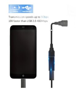 Adaptateur USB USB c OTG par lot de quinze pieces, vue de face
