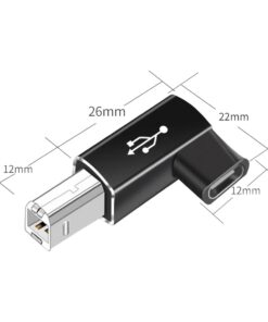 Adaptateur USB USB c pour imprimante, prise B vers type C, vue principale