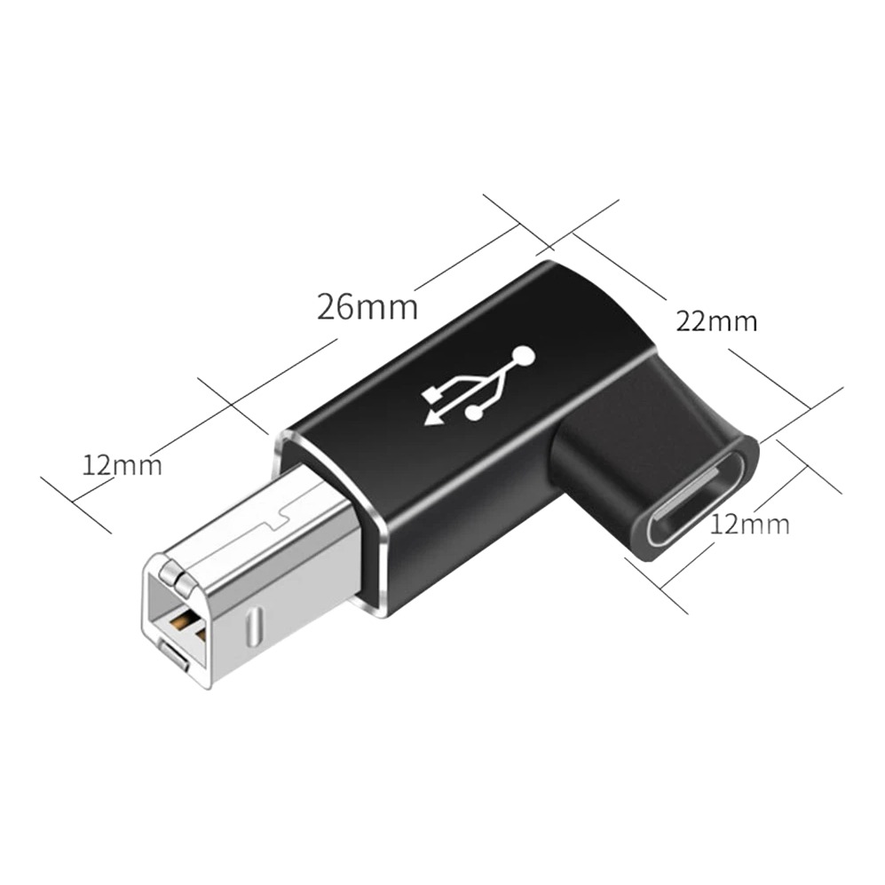 Adaptateur USB USB c pour imprimante, prise B vers type C Adaptateur USB USB c pour imprimante, prise B vers type C, vue principale