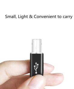 Adaptateur USB USB c pour imprimante, prise B vers type C, vue de trois quarts