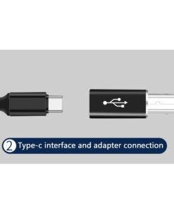 Adaptateur USB USB c pour imprimante, prise B vers type C, vue de face