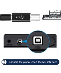 Adaptateur USB USB c pour imprimante, prise B vers type C, detail