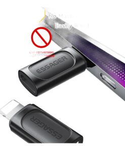 Adaptateur USB USB c vers connecteur Lightning, charge 20 W, vue de trois quarts