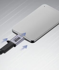 Adaptateur USB USB C vers micro USB 3.0 pour disque externe, vue de trois quarts