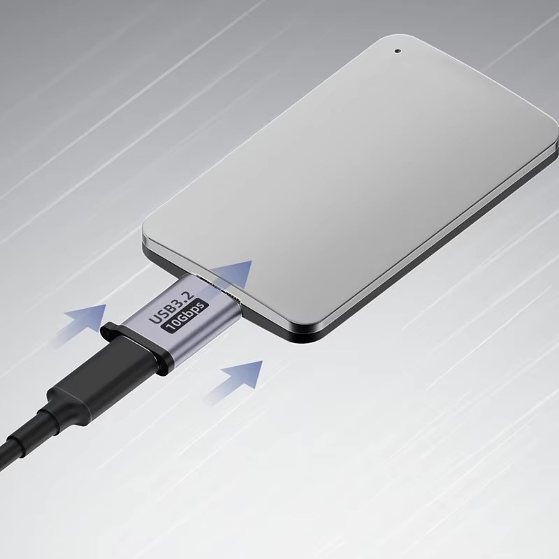 Adaptateur USB USB C vers micro USB 3.0 pour disque externe Adaptateur USB USB C vers micro USB 3.0 pour disque externe, vue de trois quarts