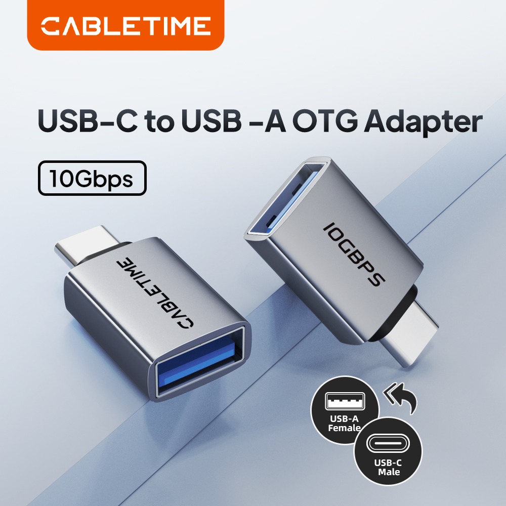Adaptateur USB vers Type-C 10 Gbit/s avec fonction OTG Adaptateur USB vers Type-C 10 Gbit/s avec fonction OTG, vue principale