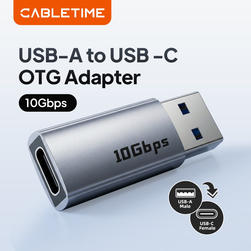 Adaptateur USB vers USB-C 10 Gbit/s, lot de deux Adaptateur USB vers USB-C 10 Gbit/s, lot de deux, vue principale