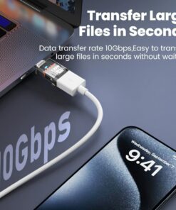Adaptateur USB vers USB C, deux sens de raccordement, detail