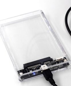 Boîtier adaptateur SSD vers USB-C 2.5 pouces, vue de trois quarts