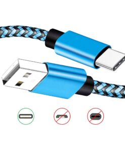 Câble adaptateur USB-C 2,4 A, lots de un à trois, vue de trois quarts