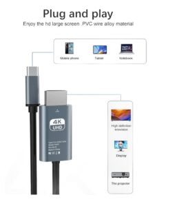 Câble adaptateur USB-C vers HDMI 4K, 2 mètres tressé, vue de trois quarts