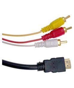 Câble HDMI vers 3 RCA pour décodeur, 1,5 m, vue de face