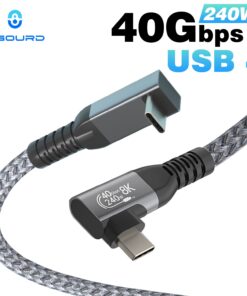 Câble USB-C coudé à 90 degrés, USB4 et 240 W, detail
