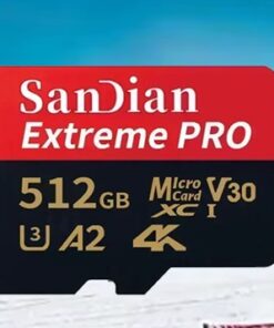 Carte Micro SD Classe 10 V30 avec Adaptateur USB, vue de face