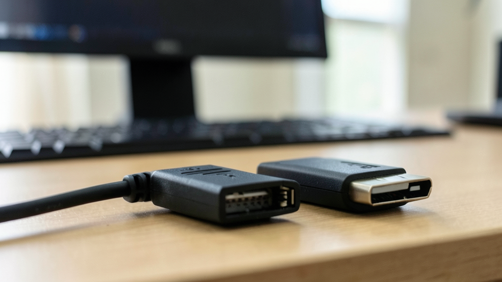 DisplayPort ou HDMI : deux câbles et leurs prises côte à côte