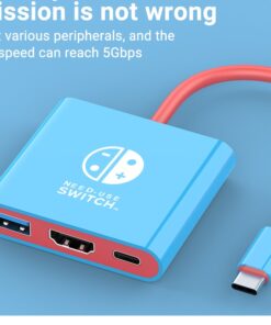 HUB Adaptateur USB-C 3-en-1 4K PD 100W pour Switch, detail