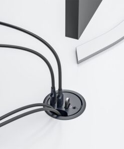 Hub USB 3.0 de bureau 5 en 1 avec lecteur de cartes et jack, detail