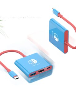 Hub USB-C 3 en 1 avec HDMI 4K et USB 3.0, format voyage, vue principale