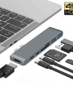 Hub USB-C 7 en 1, HDMI 4K et lecteur de cartes, vue principale