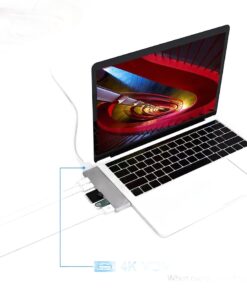Hub USB-C 7 en 1, HDMI 4K et lecteur de cartes, detail